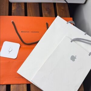 Apple Shopping Paper Bag with Apple Stickers